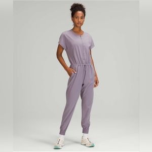 NWT Stretch Travel Woven Jumpsuit